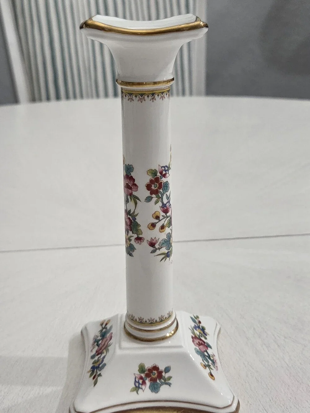Coalport Ming Rose Candlestick Made In England